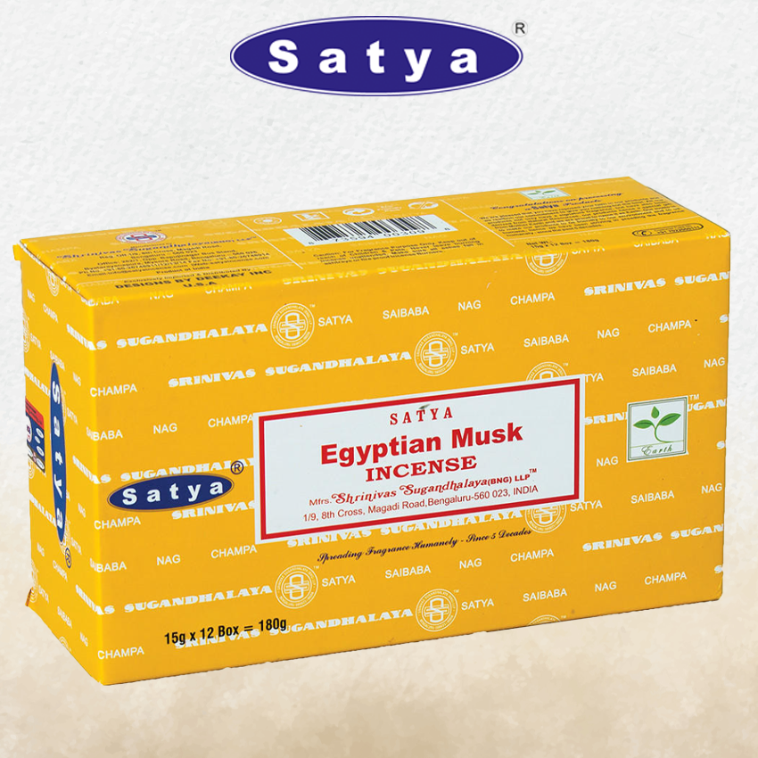 SATYA - EGYPTIAN MUSK INCENSE STICKS - 12CT
