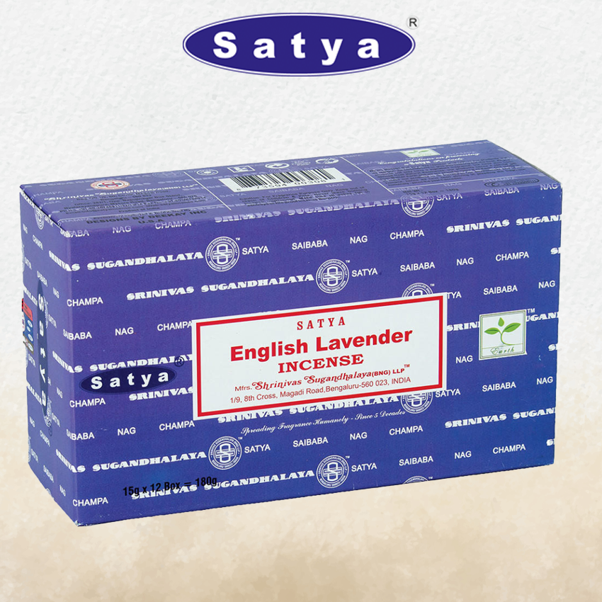 SATYA - ENGLISH LAVENDER INCENSE STICKS - 12CT