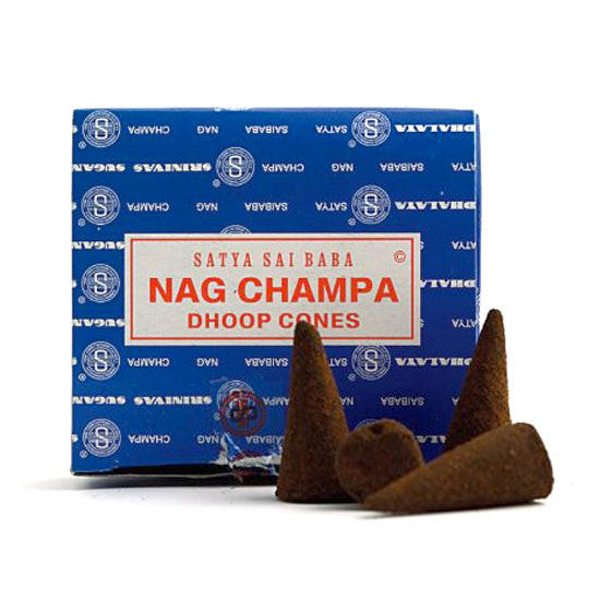 SATYA NAG CHAMPA DHOOP CONES - 12CT