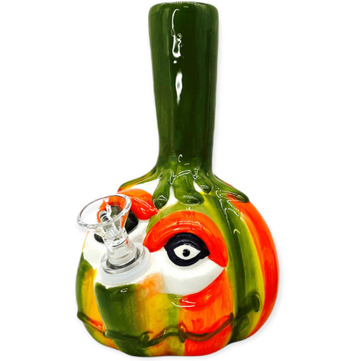 CERAMIC COLORFUL PUMPKIN SHAPED WATERPIPE 8 WP100673