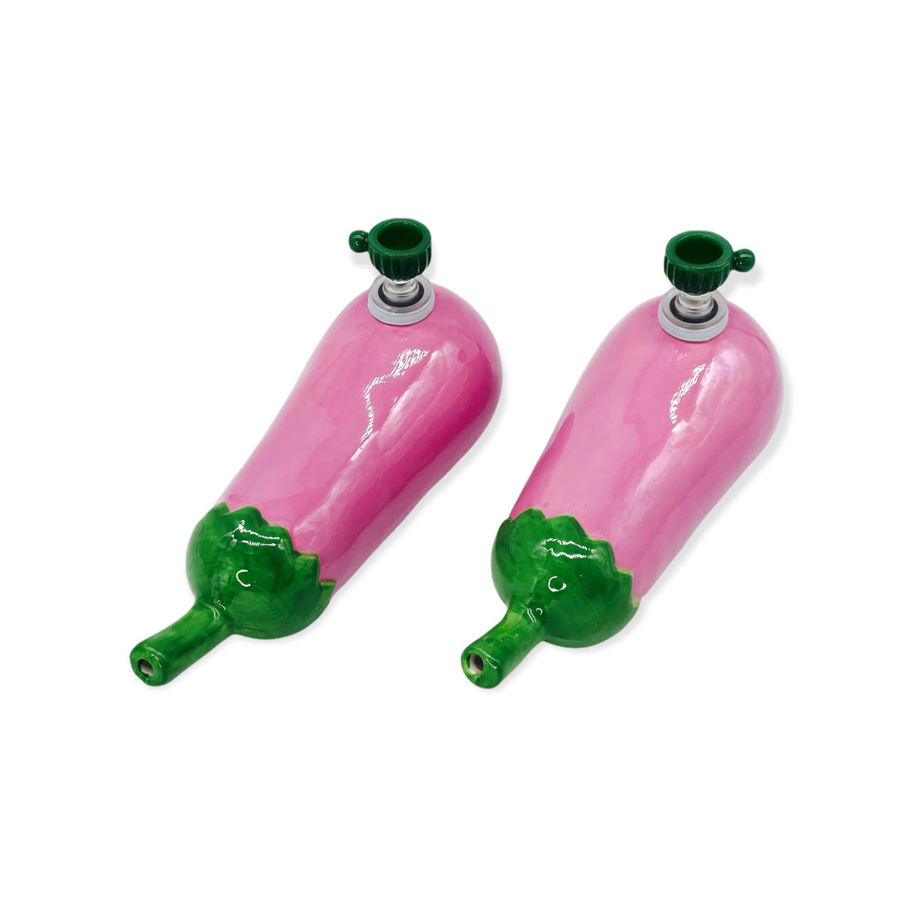 CERAMIC EGGPLANT SHAPED WATERPIPE 8 WP100684