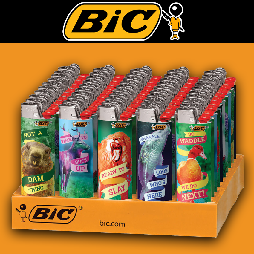 BIC PARTY ANIMAL LIGHTER DISPLAY - 50CT