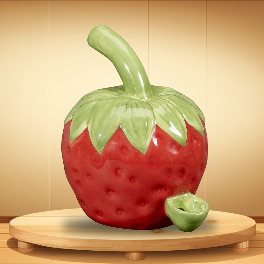 STRAWBERRY CERAMIC PIPE - 1CT