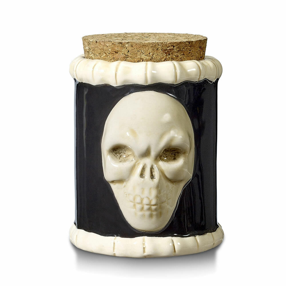 SKULL and BONES CERAMIC STASH JARS - 1CT
