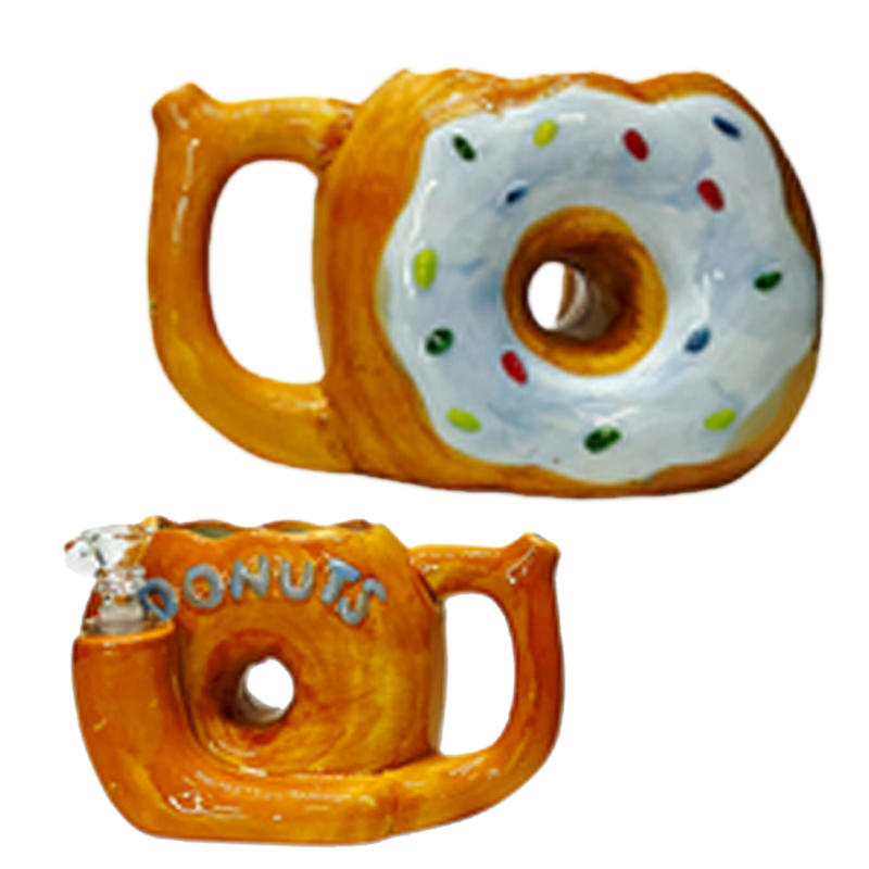 DONUT SHAPED CERAMIC MUG HANDPIPE 6 HP100363