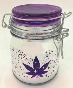 Metallic Galaxy Black Frost XL Stash Jar - 6 Tall 16oz Capacity