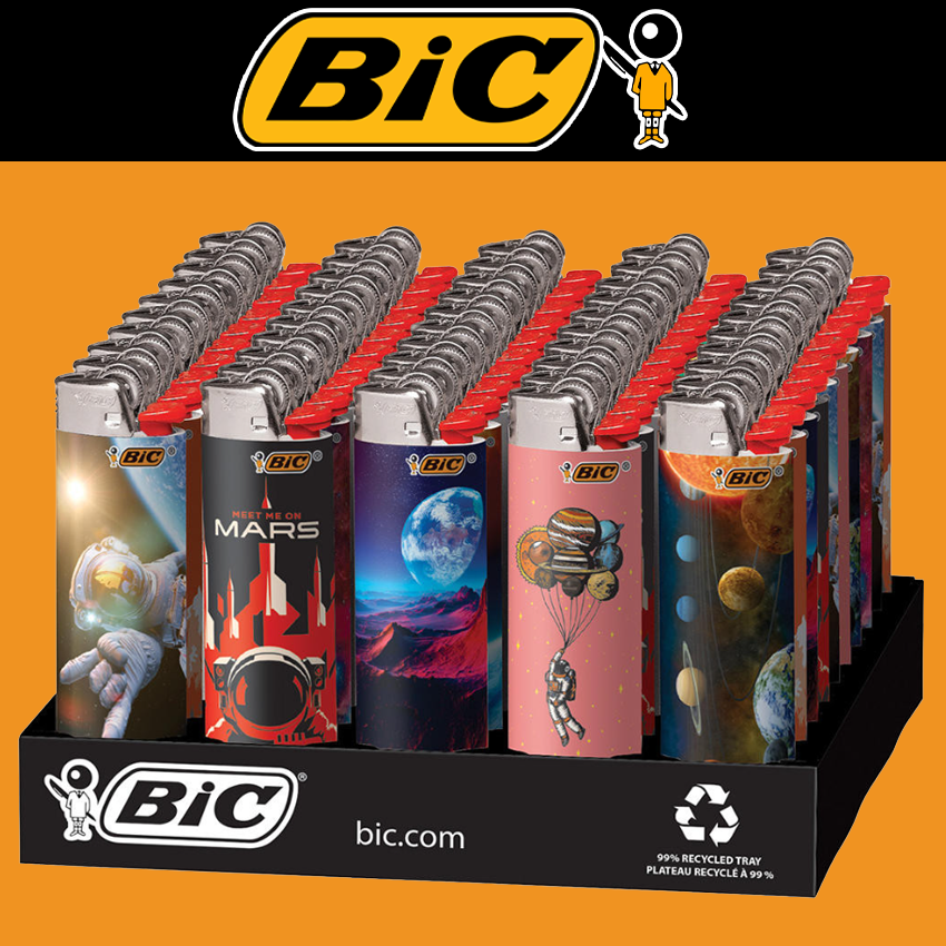 BIC OUT OF THIS WORLD SERIES LIGHTER DISPLAY - 50CT
