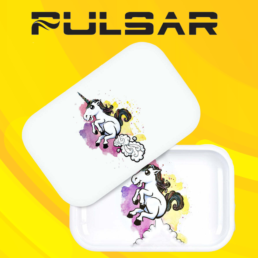 PULSAR METAL ROLLING TRAY W/ LID - FARTICORN