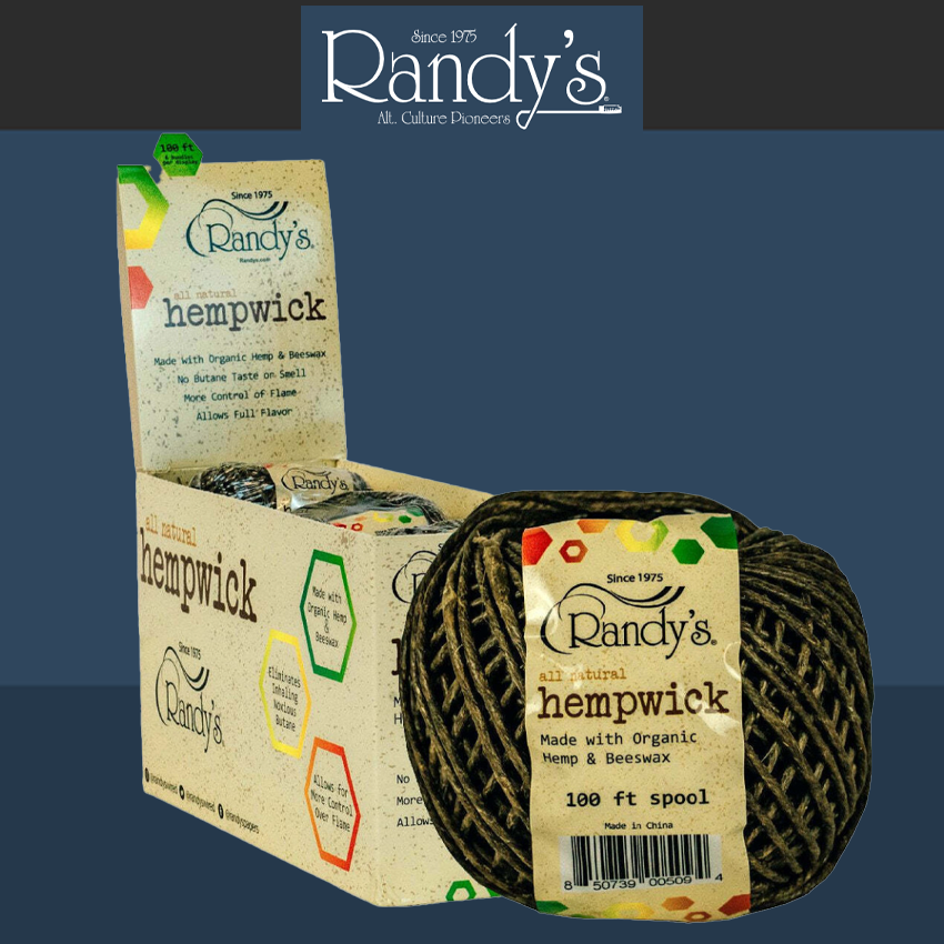 RANDYS ALL NATURAL 100FT HEMPWICK - 6CT DISPLAY
