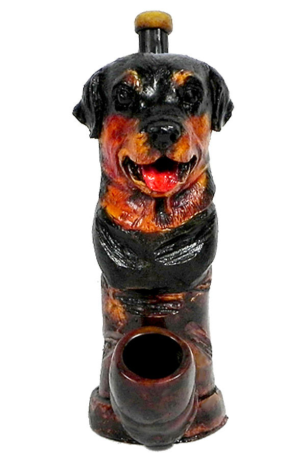 HAND CRAFTED ROTTWEILER HANDPIPE 7