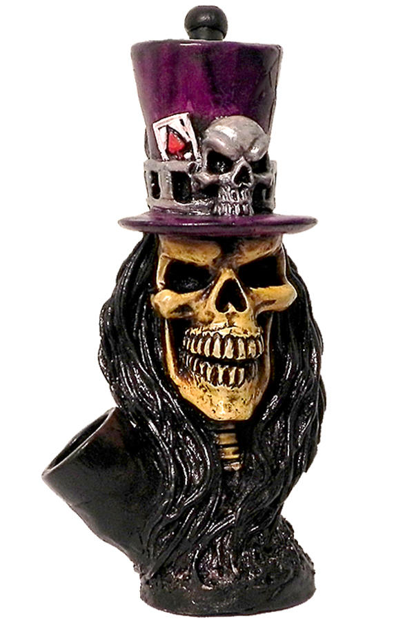 HAND CRAFTED SLASH SKULL HANDPIPE 7