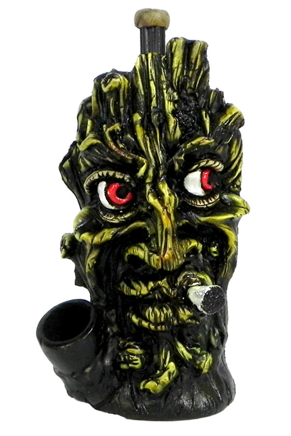HAND CRAFTED SMOKIN TREE FACE HANDPIPE 7