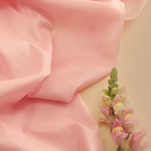 mousseline légère rose, mousseline de coton rose, coton de doublure rose, tissu de doublure interne, tissu en ligne au mètre, mousseline de coton biologique