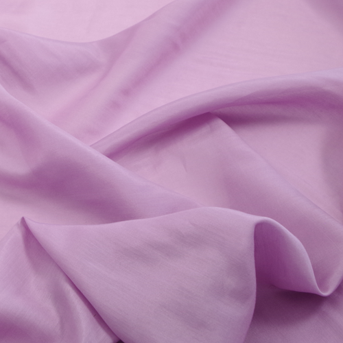 lilac silk lightweight, deadstock silk, designer deadstock, airy fabrics, soft organza by meter