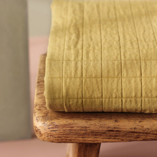 yellow quilted cotton fabric