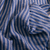 blue striped heavyweight linen fabric stonewashed,  265 gsm. 37.90 € p / meter.  Sold by units of 10 cm (1 mt= 10 units)
