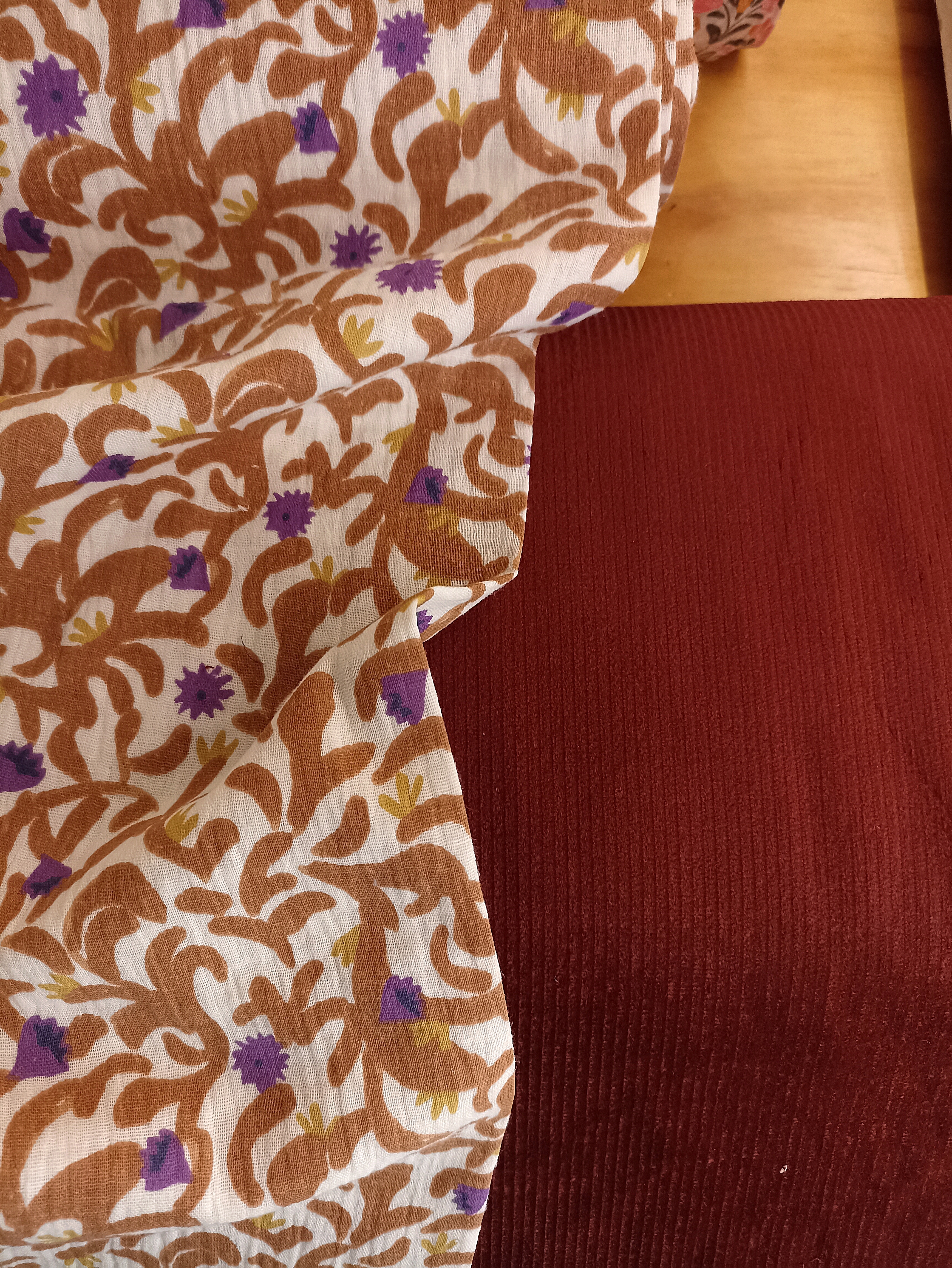 mind the maker corduroy in russet