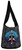 Large Barrel Bag with 7 Chakra Shanti on galaxy print. Zipper/button closure, inside zipper pocket