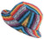 Short Brim Hat with rainbow gheri material