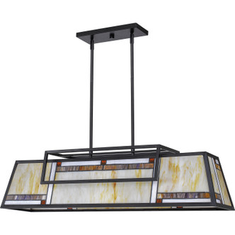 Quoizel Atwater Four Light Island Chandelier in Matte Black - ATW439MBK