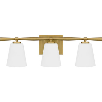Quoizel Brindley Three Light Bath in Aged Brass - BID8623AB