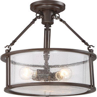 Quoizel Buchanan Three Light Semi-Flush Mount in Western Bronze - BCN1716WT