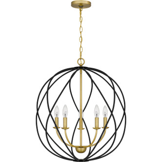 Quoizel Bryn Five Light Pendant in Aged Brass - BYN2824AB Quoizel Bryn Five Light Pendant in Aged Brass - BYN2824AB