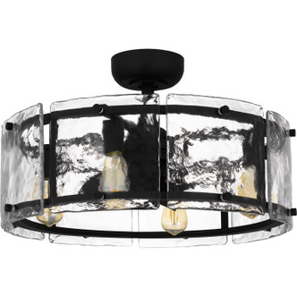Quoizel Fortress Four Light Fandelier in Earth Black - FTS3124EK