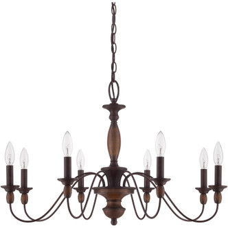 Quoizel Holbrook Eight Light Chandelier in Tuscan Brown - HK5008TC Quoizel Holbrook Eight Light Chandelier in Tuscan Brown - HK5008TC