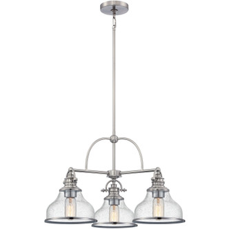 Quoizel Grant Three Light Chandelier in Brushed Nickel - GRTS5103BN