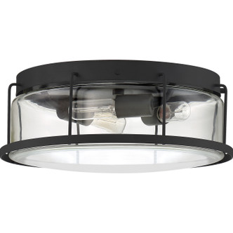 Quoizel Ludlow Three Light Flush Mount in Earth Black - LUD1613EK