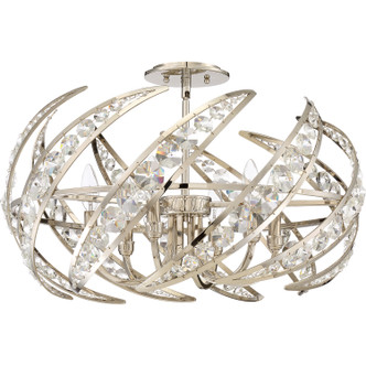 Quoizel Crescent Six Light Semi-Flush Mount in Polished Nickel - PCCN1724PK
