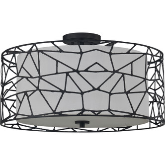Quoizel Newcastle Four Light Semi-Flush Mount in Matte Black - QSF5274MBK
