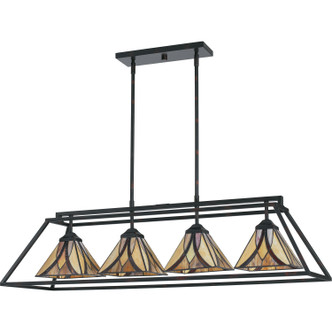 Quoizel Asheville Four Light Island Chandelier in Valiant Bronze - TFAS442VA
