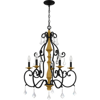 Quoizel Althea Five Light Chandelier in Matte Black - AEA5026MBK