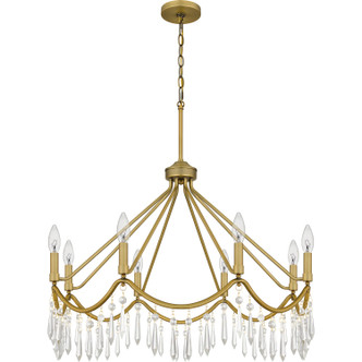 Quoizel Airedale Eight Light Chandelier in Aged Brass - AID5030AB