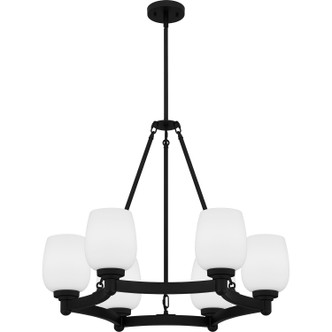 Quoizel Penning Six Light Chandelier in Matte Black - PNG5028MBK