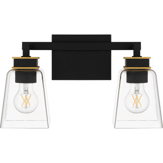 Quoizel Almany Two Light Bath in Matte Black - ALY8615MBK
