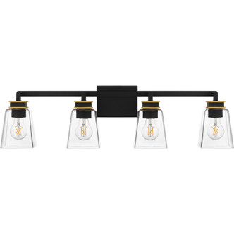Quoizel Almany Four Light Bath in Matte Black - ALY8632MBK