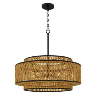 Quoizel - TET2830MBK - Five Light Pendant - Teton - Matte Black