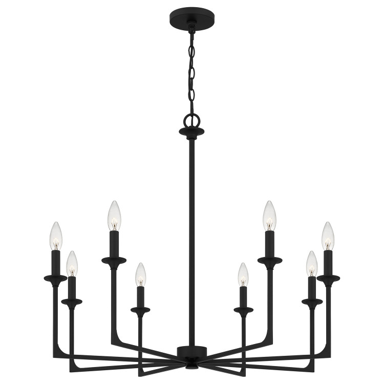 Quoizel - PRC5032MBK - Eight Light Chandelier - Prescott - Matte Black