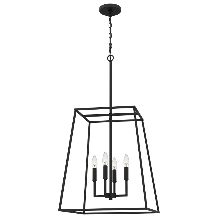 Quoizel - PRC2818MBK - Four Light Pendant - Prescott - Matte Black Quoizel - PRC2818MBK - Four Light Pendant - Prescott - Matte Black