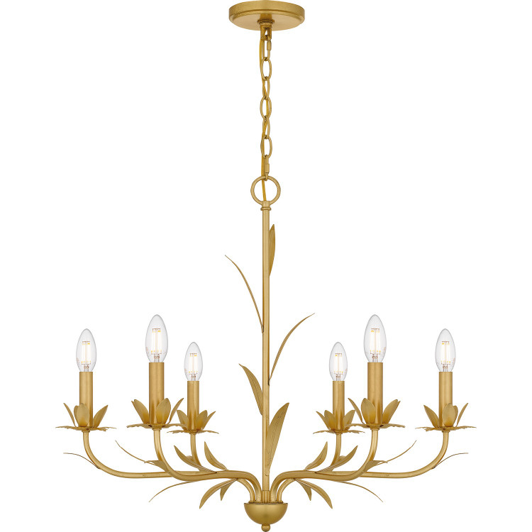 Quoizel - MAA5027GFL - Six Light Chandelier - Maria - Gold Leaf Quoizel - MAA5027GFL - Six Light Chandelier - Maria - Gold Leaf