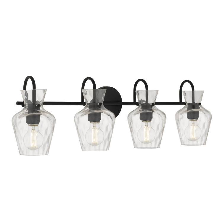 Quoizel - HLL8630MBK - Four Light Vanity - Hollis - Matte Black