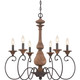 Quoizel Auburn Six Light Chandelier in Rustic Black - ABN5006RK Quoizel Auburn Six Light Chandelier in Rustic Black - ABN5006RK