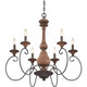 Quoizel Auburn Six Light Chandelier in Rustic Black - ABN5006RK Quoizel Auburn Six Light Chandelier in Rustic Black - ABN5006RK