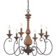 Quoizel Auburn Six Light Chandelier in Rustic Black - ABN5006RK Quoizel Auburn Six Light Chandelier in Rustic Black - ABN5006RK