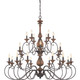 Quoizel Auburn 24 Light Chandelier in Rustic Black - ABN5024RK