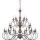 Quoizel Auburn 24 Light Chandelier in Rustic Black - ABN5024RK