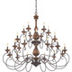 Quoizel Auburn 24 Light Chandelier in Rustic Black - ABN5024RK